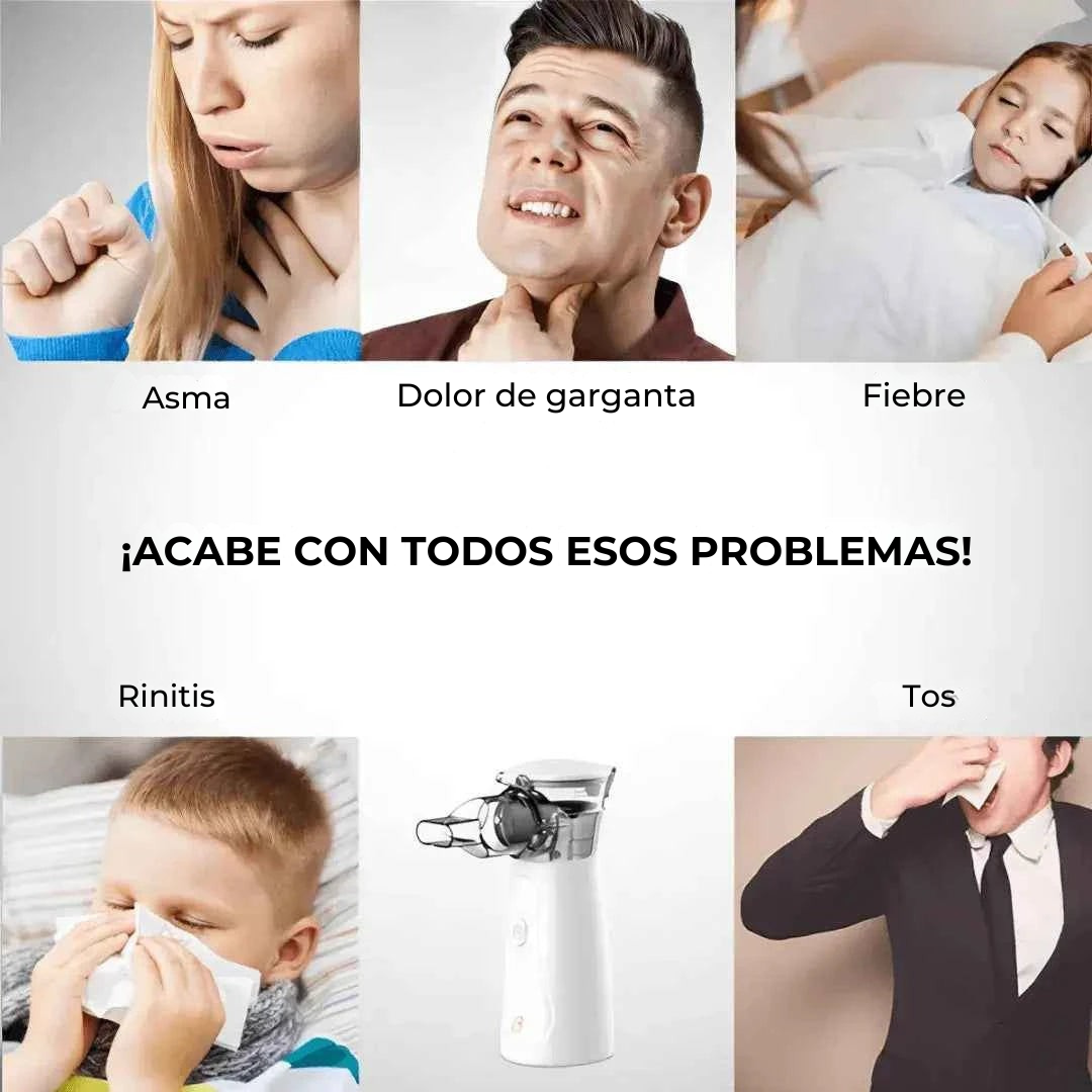 Nebulizador Portátil Ultra Silencioso + 3 Mascarillas de Regalo y Envío Gratís!