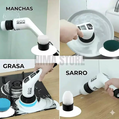 Cepillo Electrico Giratorio De Limpieza Tornado 9 en 1