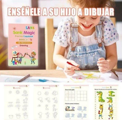 Super Kit de 4 Libros de Caligrafia Reutilizables con Tinta Mágica™ - Educacion