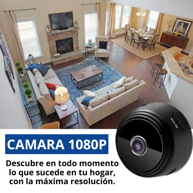 Mini Cámara de Seguridad PREMIUM y Regalos Exclusivos + 1 Año de Garantía Extendida