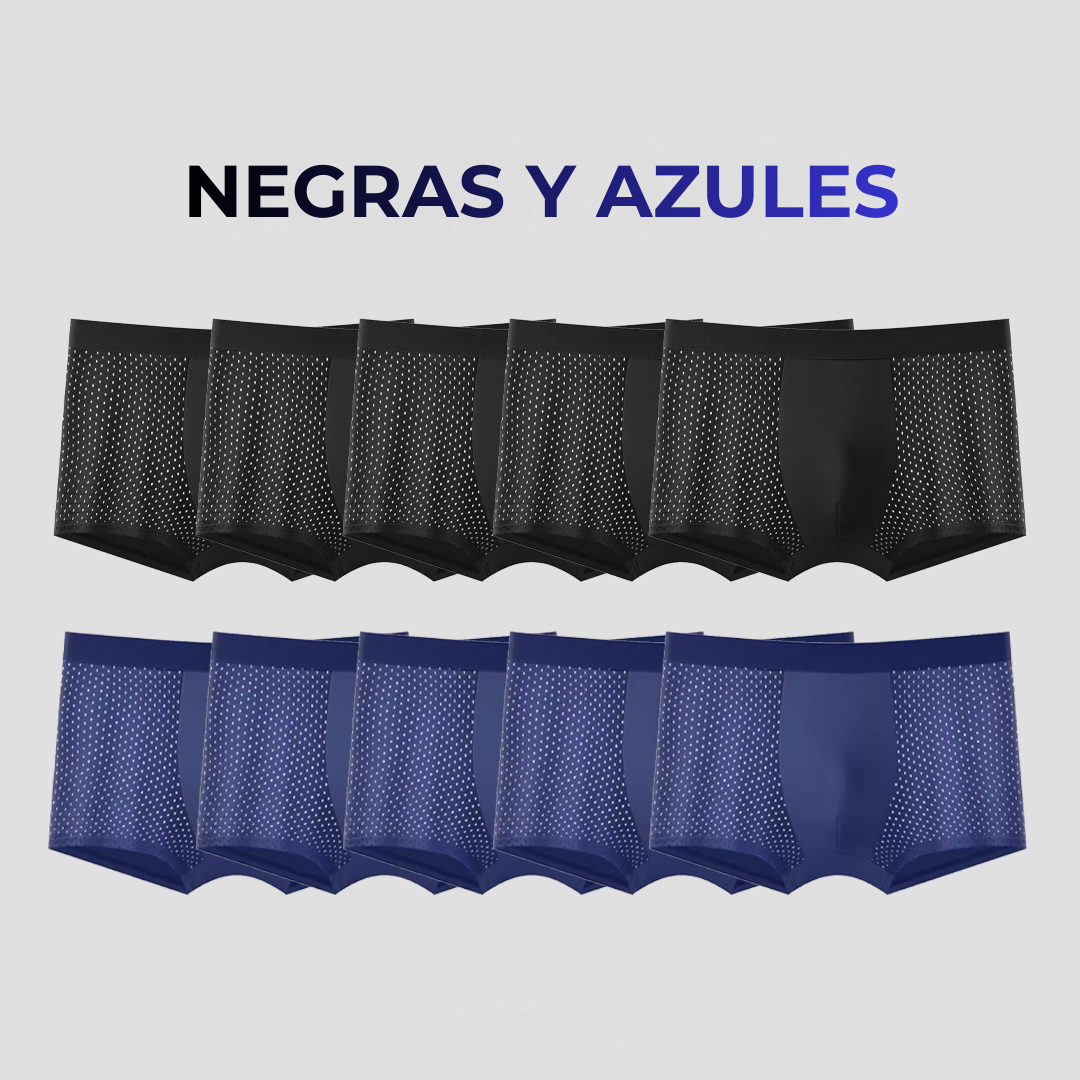 Kit de Calzoncillos Bamboo Premium Transpirables - Paga 5 y llévate 10