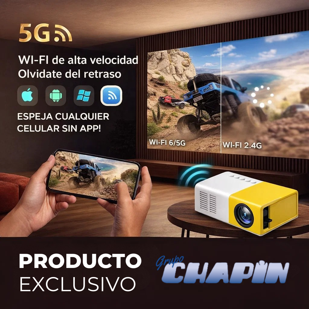Projetor Premium 4K 120 Pulgadas + 1 Año de Garantia Extendida y Regalos Exclusivos!