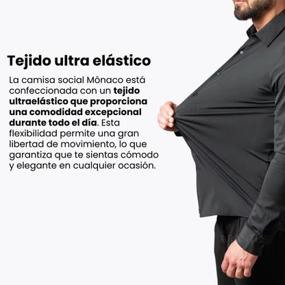 Camisa Social Mónaco 83% Algodón Egipcio y 17% Elastano [COMPRA 1 Y LLEVATE 2]