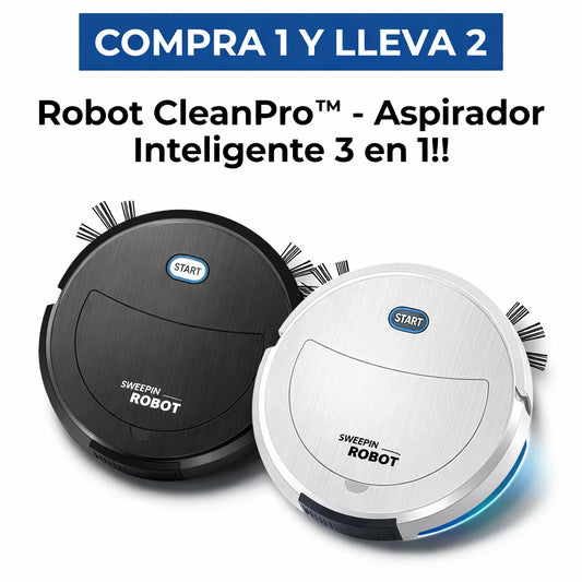 2X1 Robot Aspirador Inteligente 3 en 1 + Garantia Extendida de 1 AÑO GRATIS!!