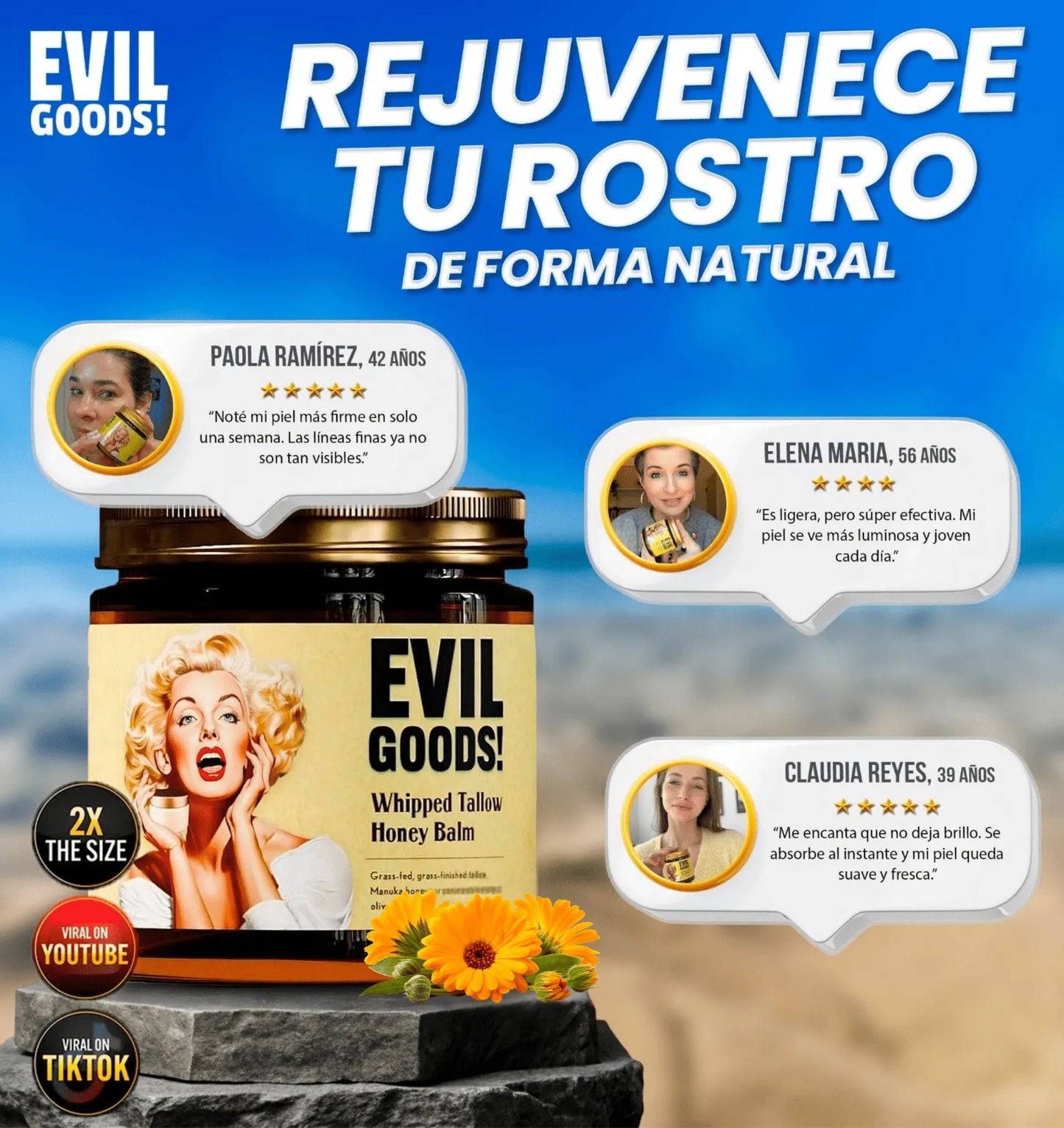 Bálsamo de Sebo de Res Para Reparación de Barrera y Piel Seca/Sensible