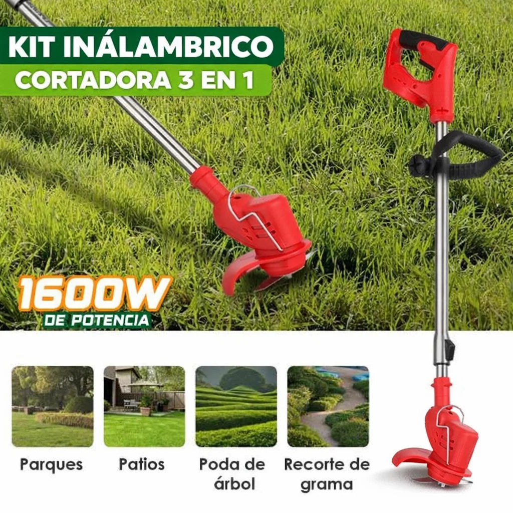 Desbrozadora eléctrica 3 en 1 + 2 baterías de regalo y envío gratis (SOLO HOY!!!)