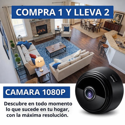Mini Cámara de Seguridad PREMIUM y Regalos Exclusivos + 1 Año de Garantía Extendida