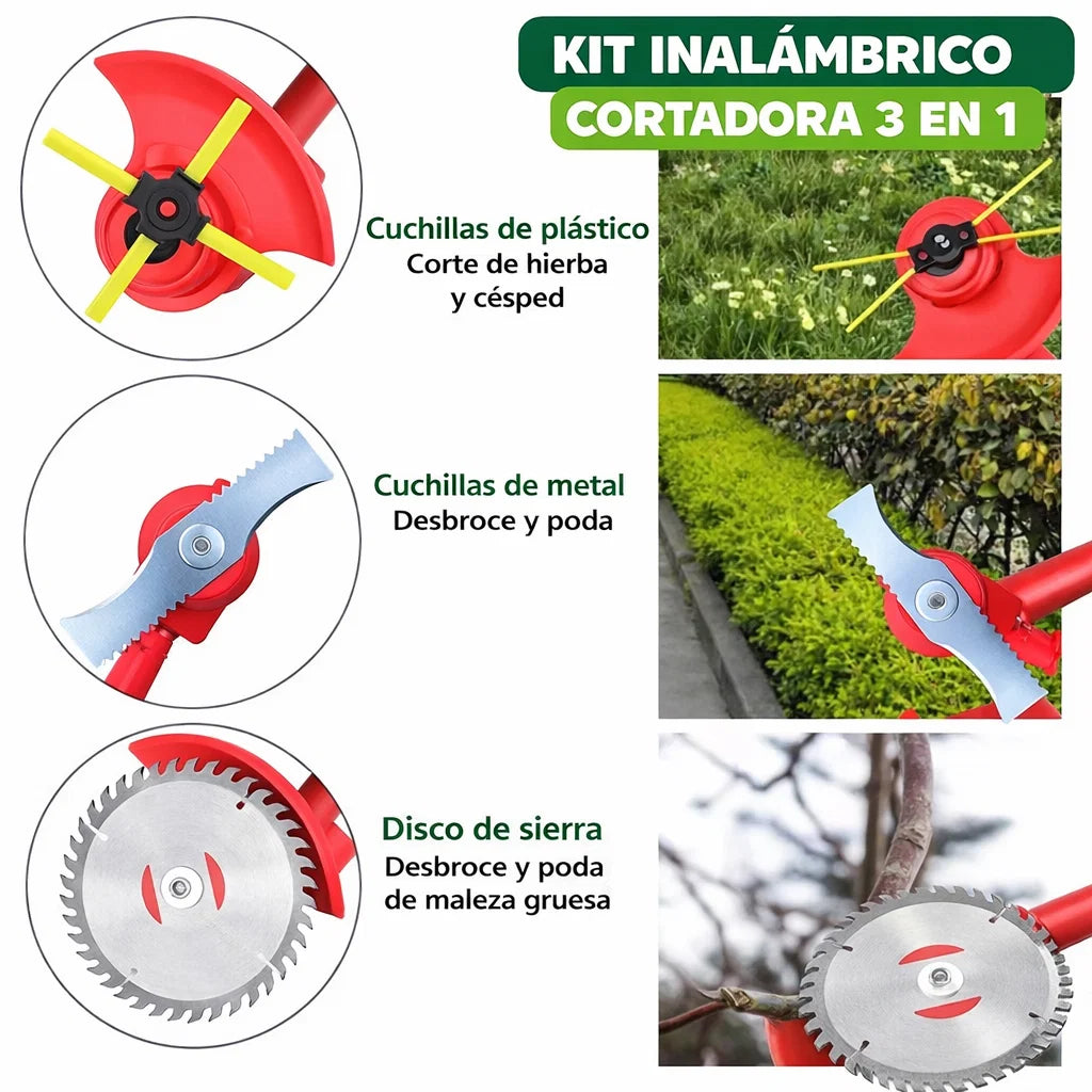 Desbrozadora eléctrica 3 en 1 + 2 baterías de regalo y envío gratis (SOLO HOY!!!)